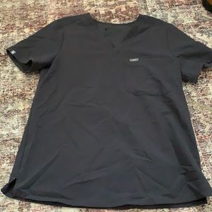Charcoal scrub top, M